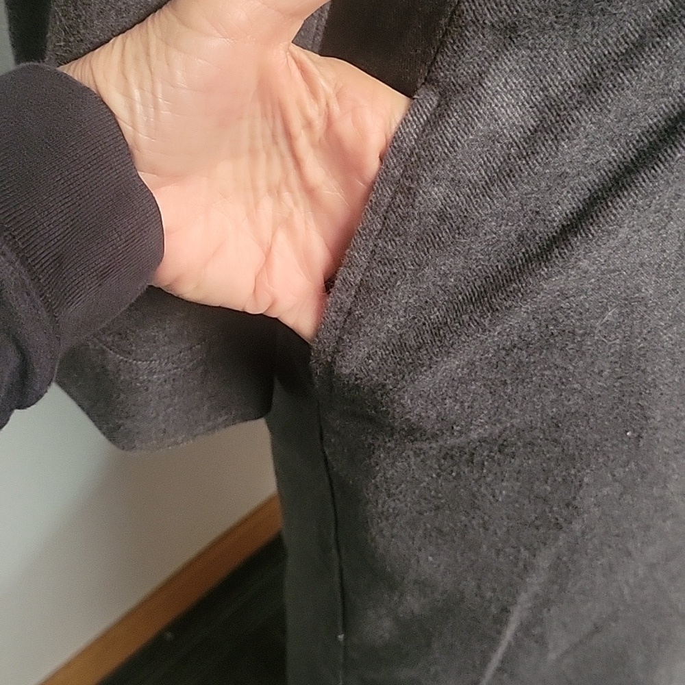 UNTUCKit Charcoal Long Sleeve Dress, Size 4 - Picture 2 of 5